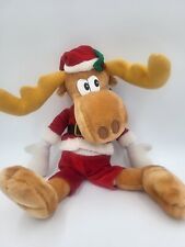 Rocky & BULLWINKLE as Santa Christmas Plush w/ Tag 1999 Toy Network NWT Vintage picture