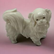Vintage ARDALT LENWILE Pekinese Dog Figurine White Porcelain China 4
