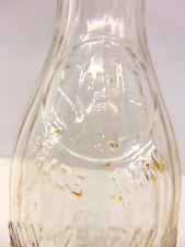 Vintage One Quart Milk Bottle Snow & Palmer Company Bloomington, Il Ribbed picture