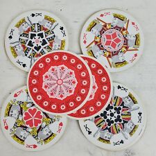 Vintage Hong Kong Round Playing Cards Floral w/ No Box picture
