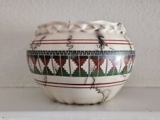 Native American Navajo Pottery- Arlene John signed Horsehair Pottery Bowl picture