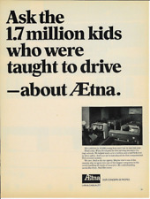 1969 AETNA Life &Causality Insurance Drivers Training Simulator Vintage Print Ad picture