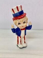 RARE Vintage Japan Lefton Patriotic Uncle Sam Figurine Kitsch 1970's 4th Of July picture
