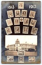 Stamps Russia Riga from 1613-1913 Vintage Postcard c1913 Nicholas II picture