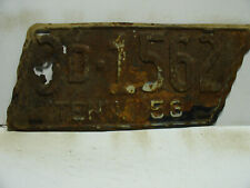 1956 Tennessee  License Plate   3D - 1562     vintage  10272 picture