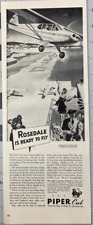1944 Piper Cub WWII Vintage Print Ad City of Rosedale Airplane Aviation picture
