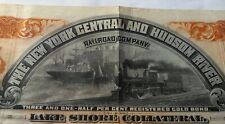 Antique 1907 New York Central Hudson River Railroad Bond  $1000 Certificate picture