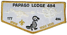 Lodge # 494 Papago S-24 NOAC 2000 Delegate Gold Mylar (GMY) Border OA Flap MINT picture