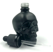 Skull Head Dropper Bottle, Matte Black (1oz / 30ml size) . picture