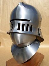 Medieval German Sallet Helmet Bassinet 16 Gauge Steel Stylish Armor Replica picture