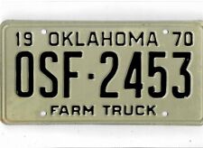 OKLAHOMA 1970 license plate 