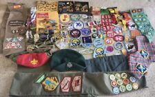 Vintage Boy Scout Vest, Many Patches, BSA Pins, Buckles picture