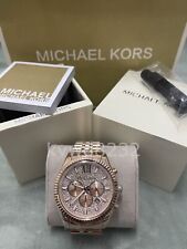 Michael Kors MK8580 Lexington Crystal All Diamond Pave Dial Chrono 44mm Watch picture