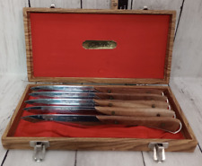 Vintage J C Penney Serrated Steak Knife Set 5 Pc Stainless Steel Japan RARE picture