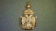 Antique Masonic 32 Degree 10K Gold Enamel Bi-fold Fob/Pendant Scottish Rite picture