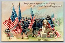 Postcard Civil War Memorial Old Glory Boon to all the World's Oppressed Tuck 2 picture