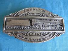 1985 Fancy Detailed New York Central RR 464 Hudson Steam Locomotive Belt Buckle picture
