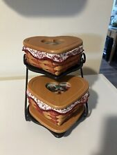 Longaberger Love Letters Heart Baskets / Wrought Iron Combo + Extras picture