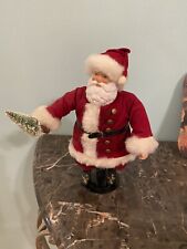 Avon 1989 Christmas With Santa Clause Figurine Porcelain Doll  With Stand Tree picture