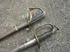 French Antique 19 Century Lot 2 Model 1855 1882 Officer's Infantry Sword dated picture