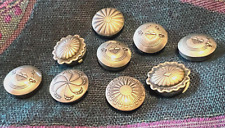 Vintage Navajo Silver Button Covers Native American Indian picture