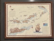 The Virgin Islands Map Framed picture