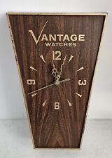 Vintage VANTAGE WATCHES Watch Advertising Plastic Wall Clock Rare picture