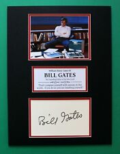 BILL GATES AUTOGRAPH artistic display Founding Father of Microsoft picture