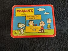 Vintage 1973 PEANUTS Metal Lunchbox Schulz Charlie Brown Snoopy No Thermos Used picture