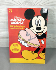 NEW Vintage 2000 Disney Mickey Mouse Valentine Kit 40 Cards KMART Y2K NOS SEALED picture