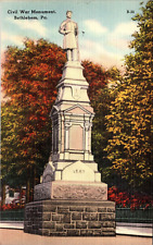 Postcard Civil  War Monument Bethlehem Pennsylvania [co] picture