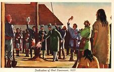 Postcard WA 1825 Dedication of Fort Vancouver Painting 1967 Vintage PC H4004 picture