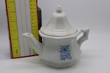 Avon White and Blue Teapot, Vintage Single Serve Teapot, White Ceramic and Blue picture