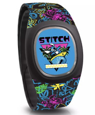 Disney Parks Tropical Stitch Surfing Surf Black Neon Magicband Plus Unlinked NEW picture