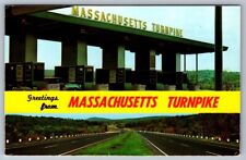 Postcard Massachusetts Turnpike Greetings Tollbooth picture