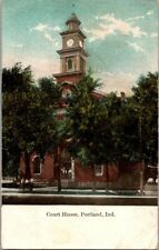1909. COURT HOUSE. PORTLAND, INDIANA. POSTCARD q14 picture