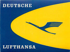 Deutsche LUFTHANSA / LUFT HANSA - Great Old Airline Luggage Label, c. 1960 picture