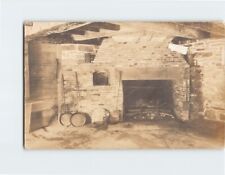 Postcard Fireplace Scene Vintage Picture picture
