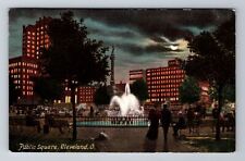 Cleveland OH-Ohio, Public Square, c1909 Antique Vintage Souvenir Postcard picture