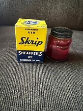 Vintage Sheaffer's Skrip PERMANENT RED INK WITH BOX - EMPTY picture