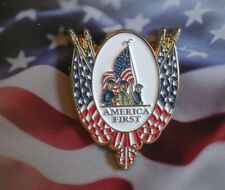 America First MAGA Patriot USA Flag Lapel Pin 1-1/4