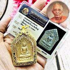 Certificate Lust Khunpaen Ashes Lp Sakorn Be2546 Yellow Takrut Thai Amulet 17419 picture
