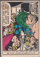 1966 Donruss Marvel Super Heroes #59 MIGHTY THOR We Tried Harder Buttons picture
