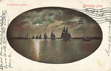 Postcard A Marine Scene Greetings From Posted 1906 picture