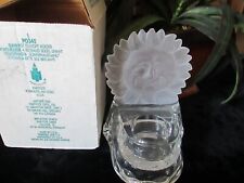 Partylite Sunburst Glass Tea light Votive Candle Holder Clear and Frosted Glass picture