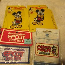 4 Vintage Walt Disney Productions Embroidered Patches Mickey Mouse NOS picture