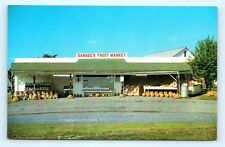 Postcard PA Biglerville Sandoe's Roadside Fruit Market Fruit Schedule  K05 picture