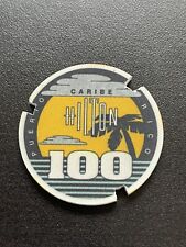 $100 Caribe Hilton San Juan Puerto Rico Casino Notched Chip picture