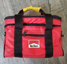 Vintage Marlboro Insulated Red Lunchbox Lunch Bag Travel Food Drink Cooler picture