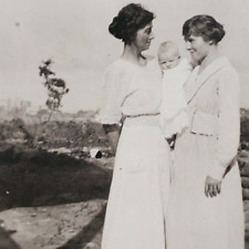 Loving Girls Holding Baby Photo 1920s Queer Pretty Women Family California A1271 picture